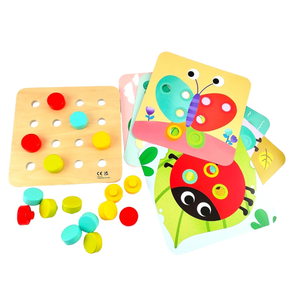 TookyToy - Fine Motor Pegs & Pegboard Activity Set - Image 4