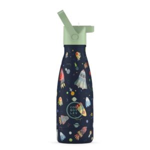 Cool Bottles - Kids Triple-Insulated Water Bottle - Space Rockets 260ml
