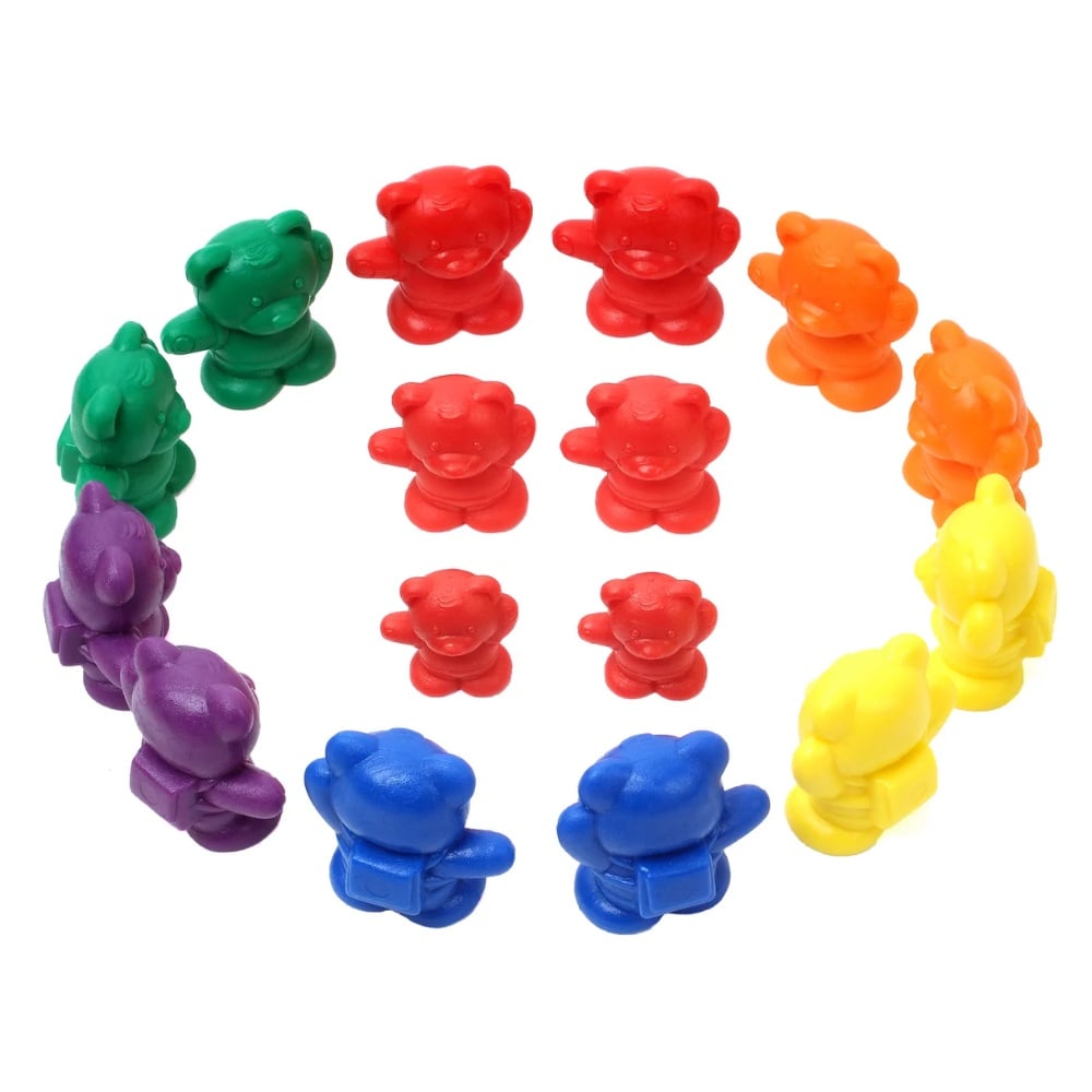 EDX Education - Counters - Bears Weighted 6 Colours - 96Pc Polybag - Image 4
