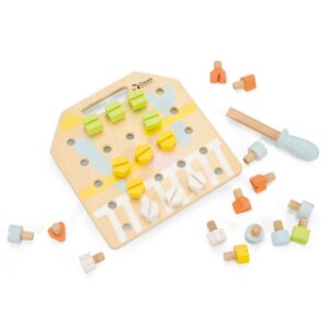Classic World - Play & Learn - Wooden Screw Board Fine Motor Activity Toy