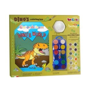 Toy Color - Dinosaur Painting Gift Set - Watercolours + Tempera - 32pcs