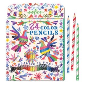 eeBoo - Oaxaca Birds 24 Color Pencils Paper -**
