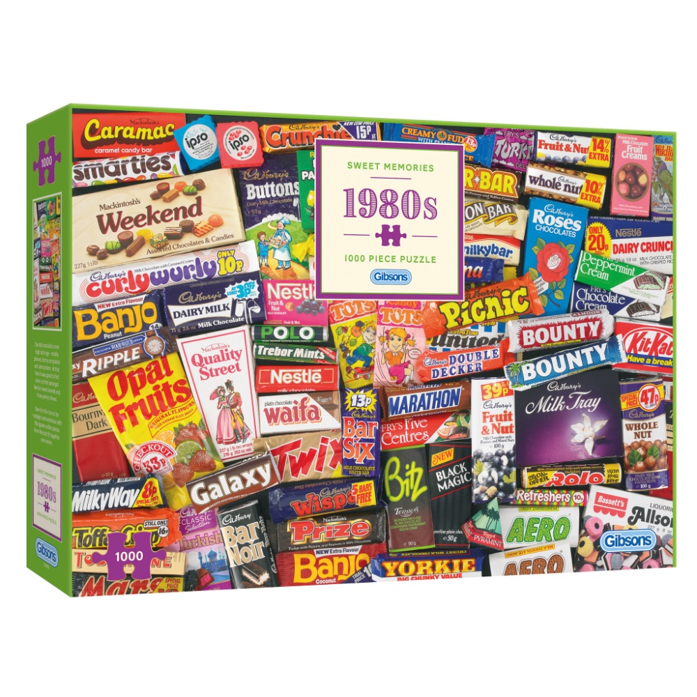 Gibsons - 1980s Sweet Memories - 1000 Piece Jigsaw Puzzle