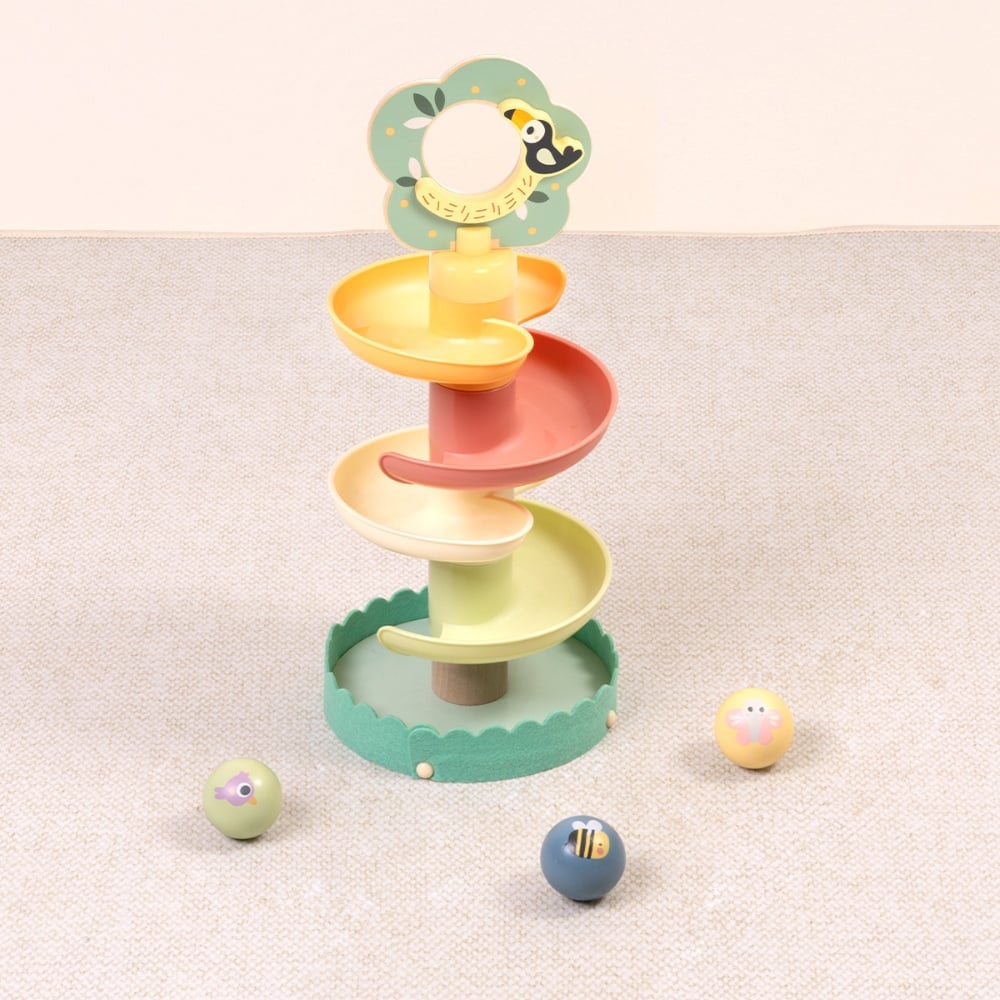TookyToy - Ball Drop Tree Wooden Activity Toy for Toddlers - 10 Pieces - Image 6