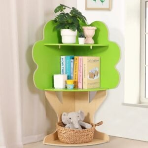 TookyToy - Tree Bookshelf for Kids Reading Nook, Corner Bookcase