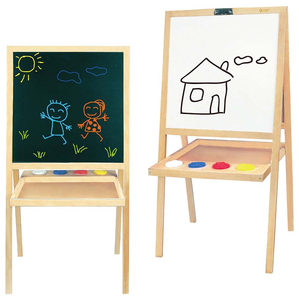 Classic World - 5-in-1 - Blackboard & Whiteboard Art Easel - 58 x 4 x 116 cm