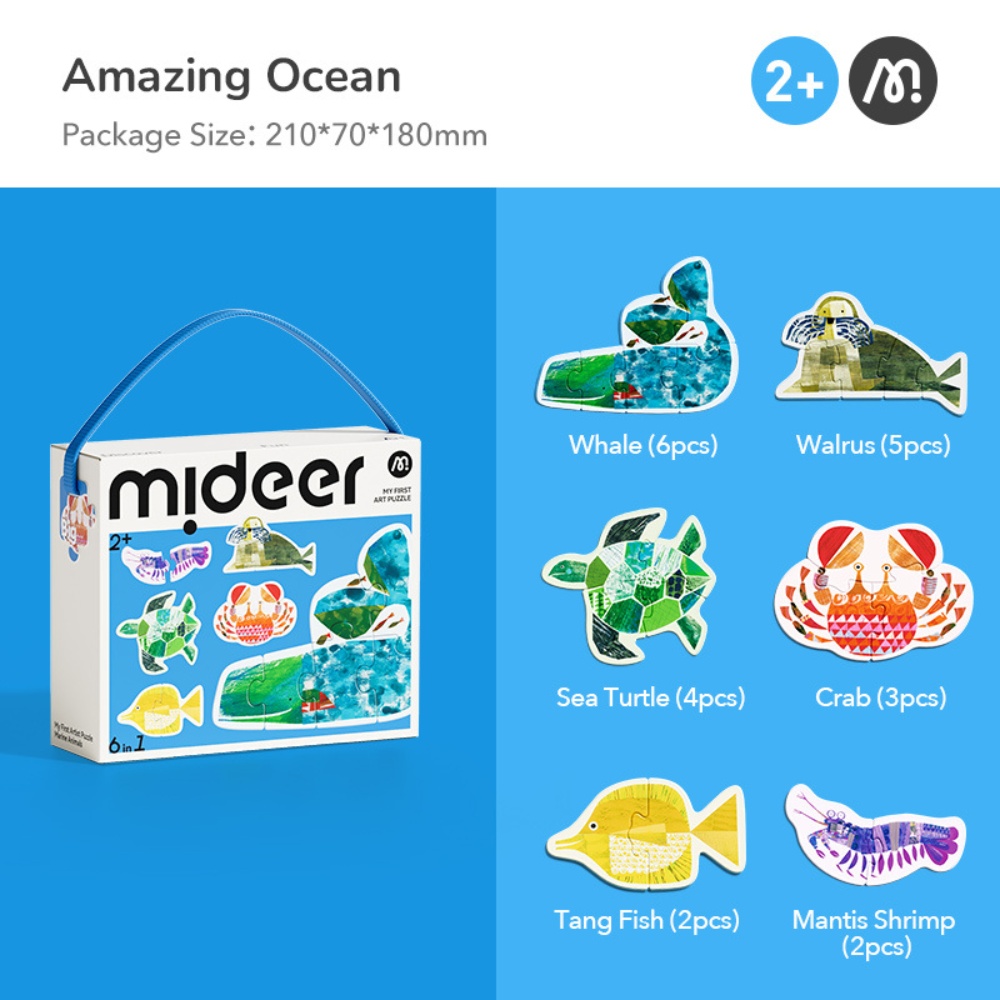 Mideer - My First Jigsaw Puzzle for Kids - Ocean Animals - Image 2