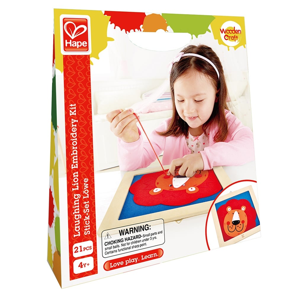 Hape - Arts & Crafts Embroidery Kit - Laughing Lion -**
