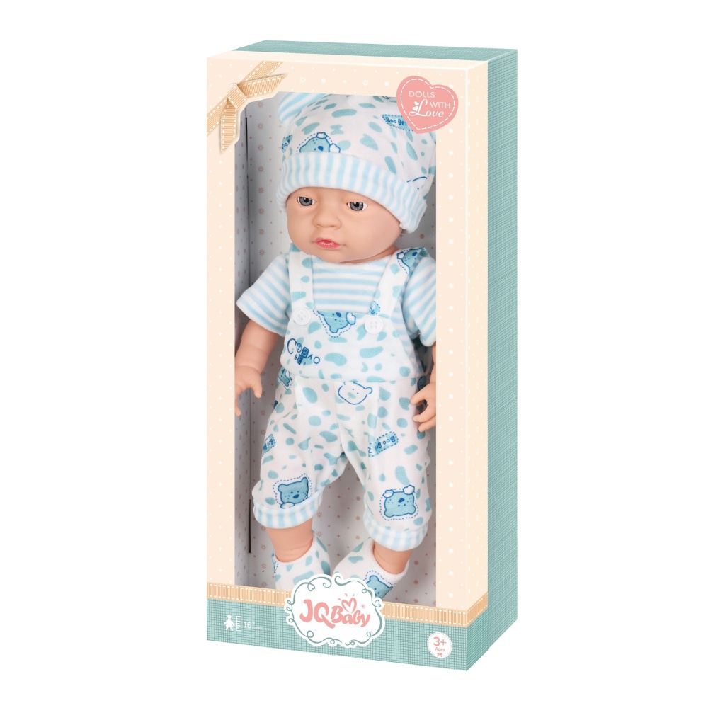 Baby Doll with Blue Clothing & Accessories - Vinyl Body - 40cm - Image 5