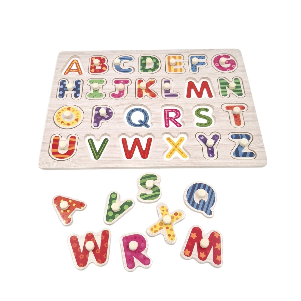 hi Pando - Wooden Peg Puzzle - Alphabet A-Z - 27pcs - Image 4