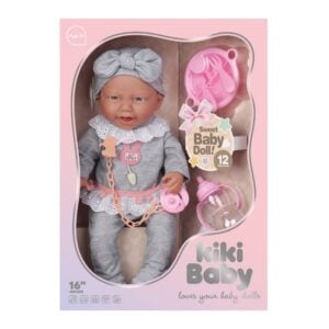 Baby Doll with Vinyl Body, 12 Sounds, Cute Outfit & Accessories - 40cm