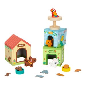hi Pando - Wooden Pet Home Play Set - 19pcs