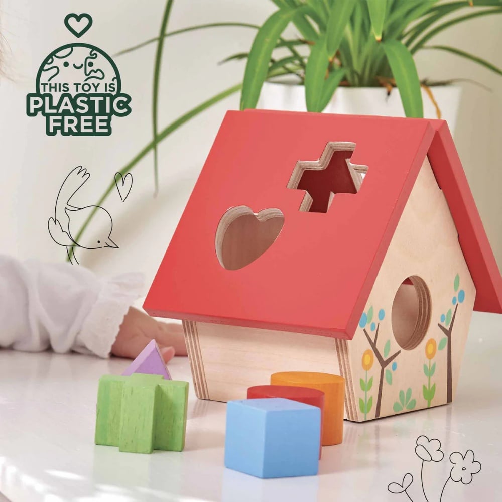 Le Toy Van - Woodland Bird House Shape Sorter - Image 4