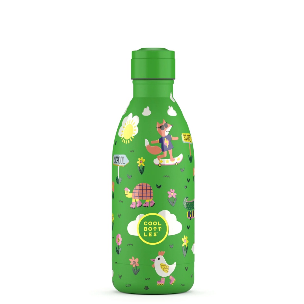 Cool Bottles - Kids Triple-Insulated Water Bottle - Rolling Skaters 500ml - Image 3