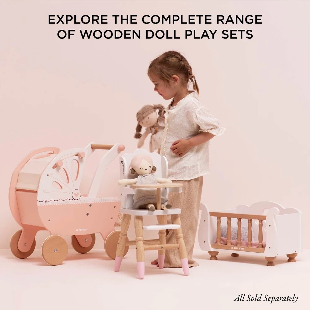 Le Toy Van - Dolls Wooden Cot - Image 7