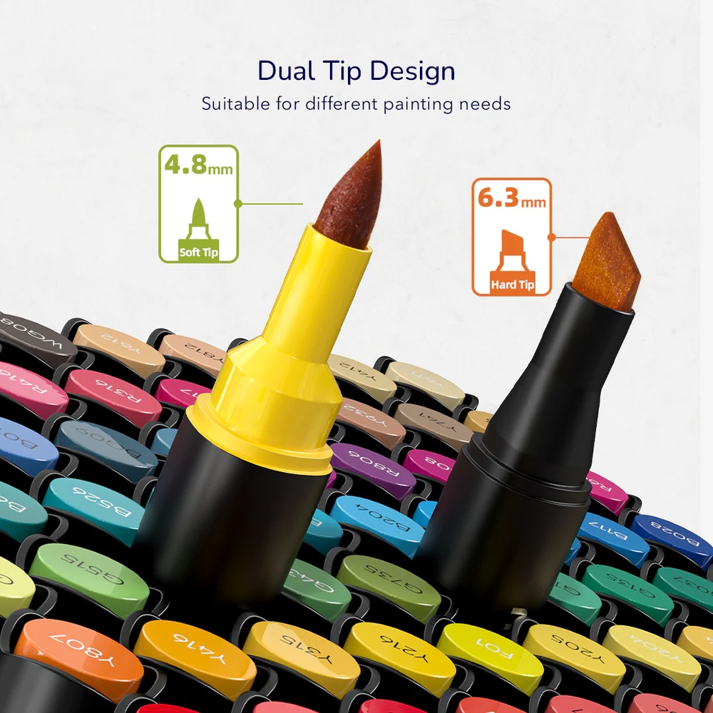 Mideer - Let's Paint - Dual Tip Oily Marker - 80 Colours with Bag - Image 5