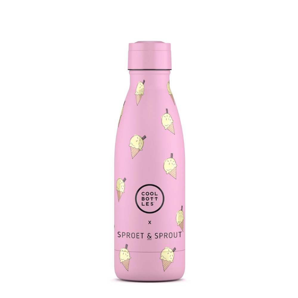 Cool Bottles - Kids Triple-Insulated Water Bottle - SPRT & Pink Scoop 350ml - Image 3