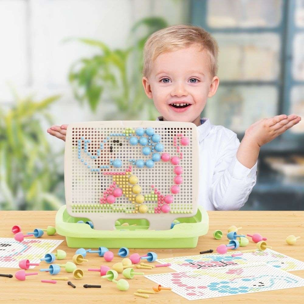Quercetti - Fantacolor Baby Eco-Friendly First Peg Board Activity Set - Image 4
