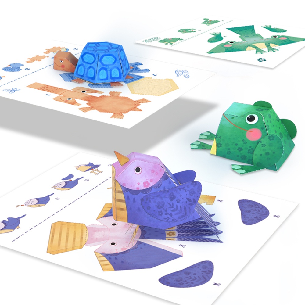 Mideer - 3D Animal Themed Origami Paper Craft Set - Image 3
