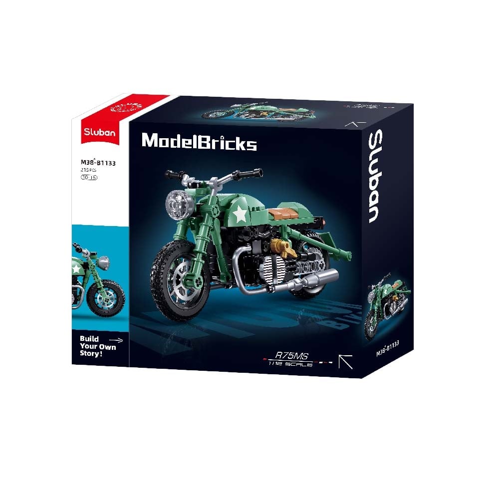 Sluban Building Set: Model Bricks - R75MS Motorcycle - 215pcs