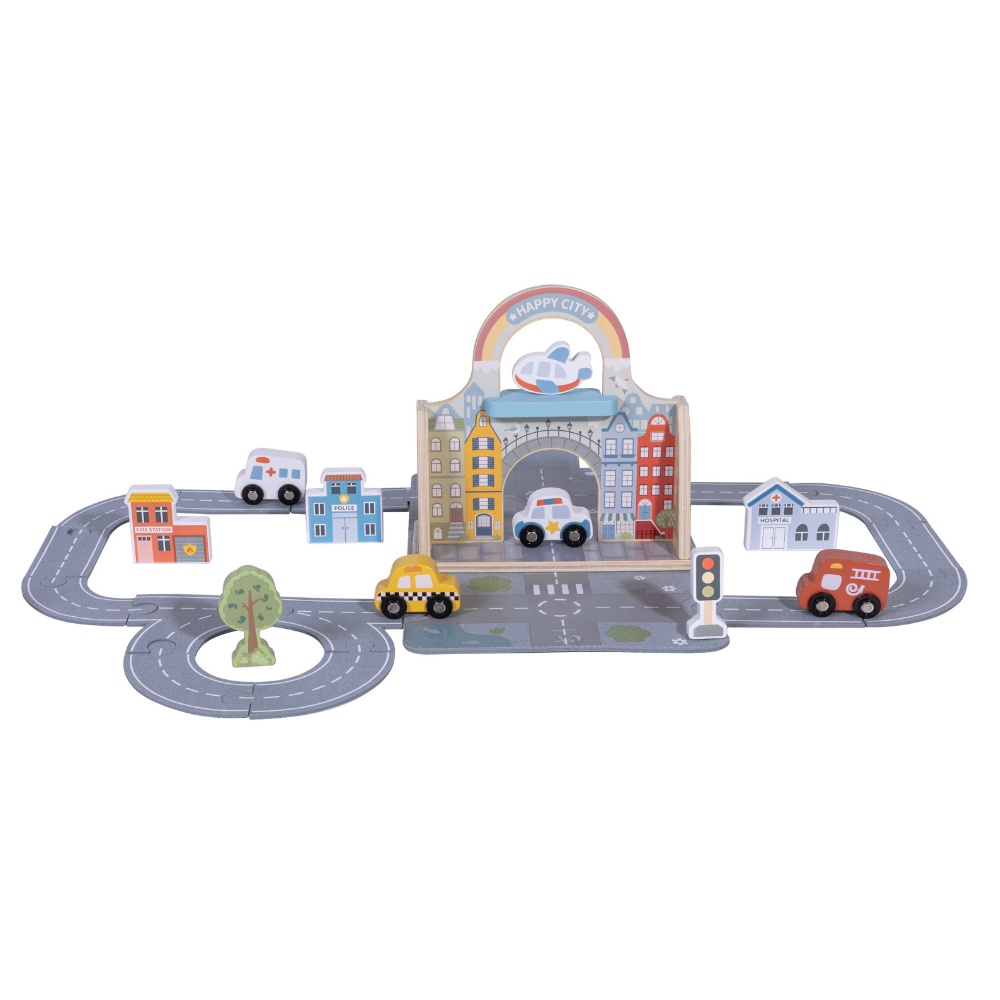 TookyToy - Pretend Play Story Box: City Toy Set in Carry Case - Image 3