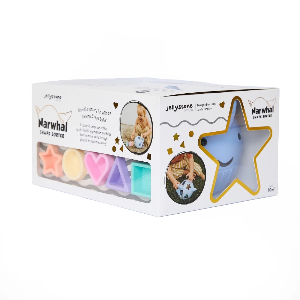 Jellystone Designs - Narwhal Silicone Shape Sorter - Pastel - Image 7