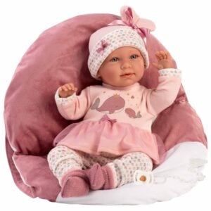 Llorens - Baby Girl Doll with Strapped Carry Cot, Clothing & Accessories: Mimi - 42cm