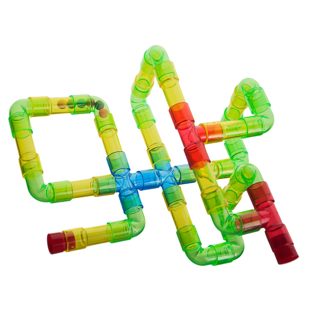 Greenbean - Building Pipes Transluscent Construction Set - 80pcs in Polybag - Image 4