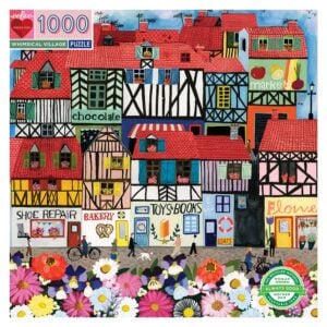 eeBoo - Whimsical Village 1000 Piece Puzzle