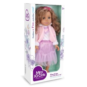 Fashion Doll - Brown Hair, Skirt & Ballerina Flats - 46cm-**