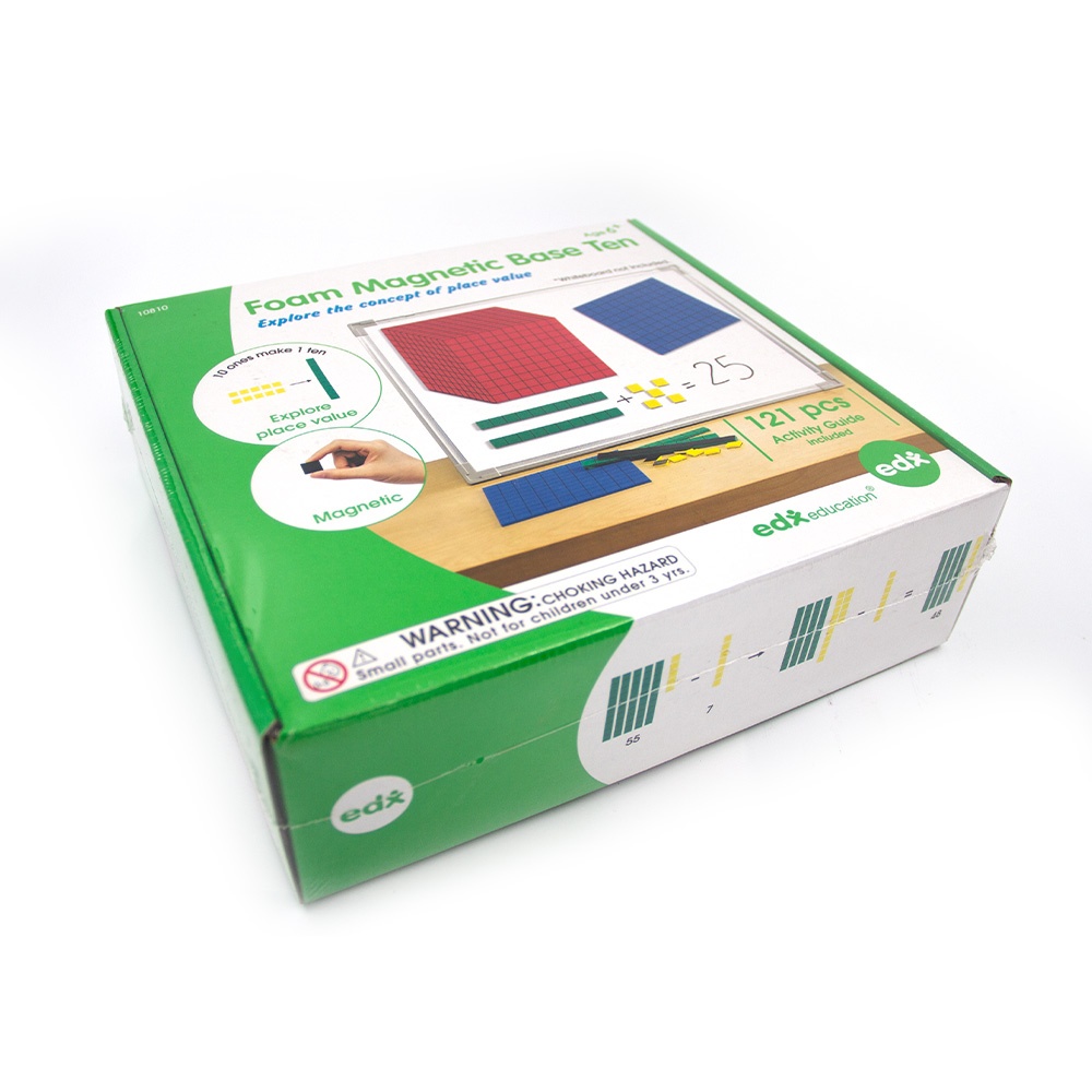 EDX Education - Magnetic Base Ten Blocks - Demo Set for Whiteboard - 121pcs - Image 4