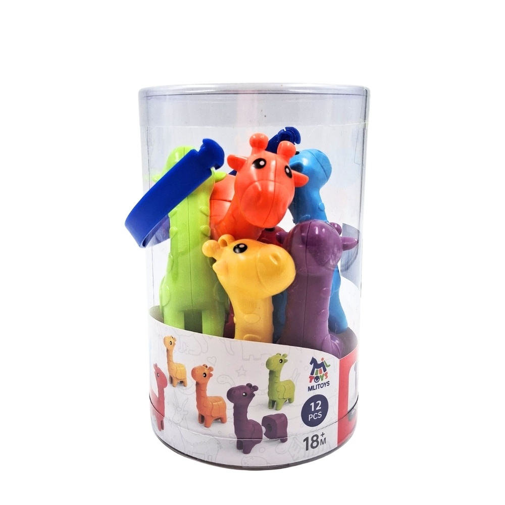 Mingli Toys - Mix, Match & Connect Giraffes - Educational Toy - 6 Pieces - Image 4