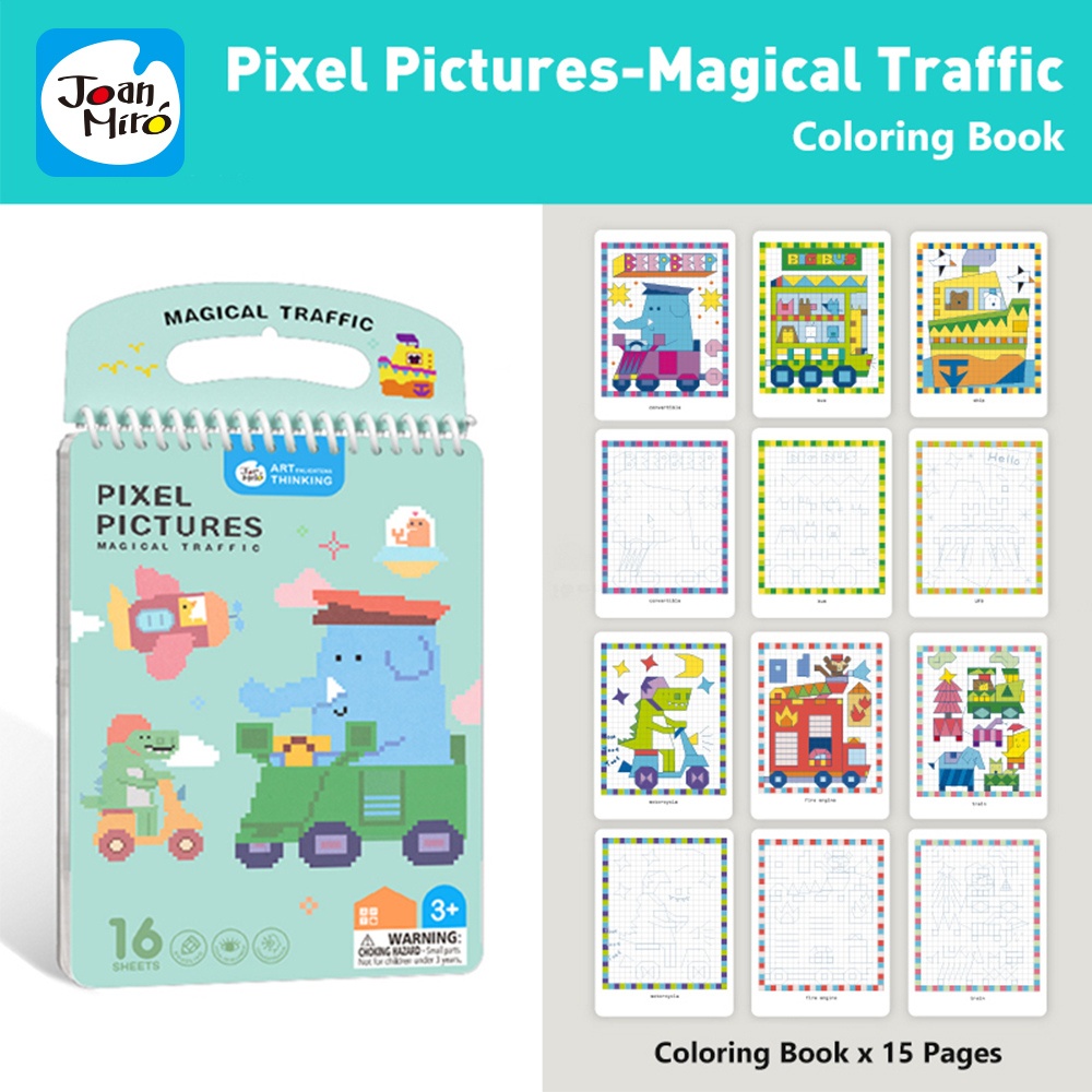 Jar Meló - Pixel Pictures Colouring Book - Magical Traffic - 16 pcs - Image 2