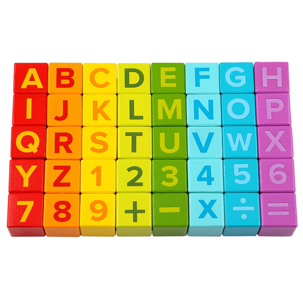 TookyToy - ABC & 123 Learning Wooden Blocks Box - Image 4