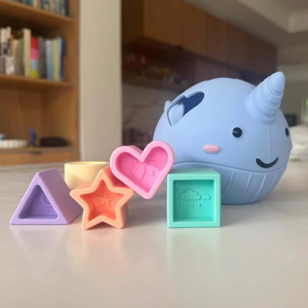 Jellystone Designs - Narwhal Silicone Shape Sorter - Pastel - Image 3