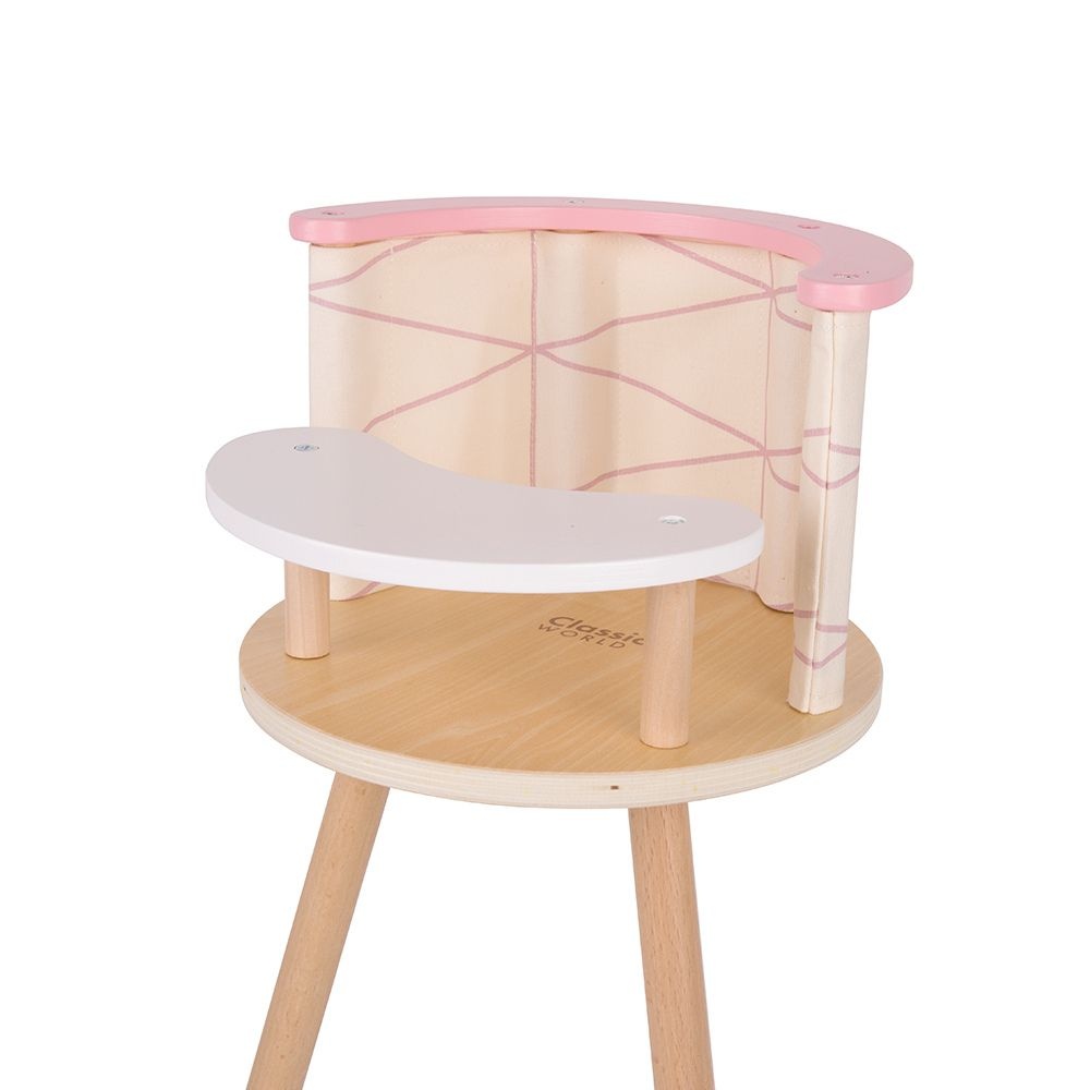 Classic World - Pretend & Play - Modern Doll High Chair - Image 3