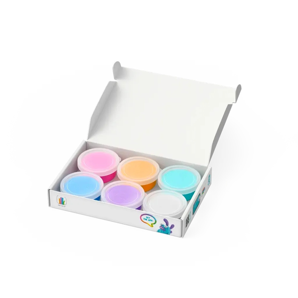 Hey Clay - Modelling Air-Dry Clay with Fun Interactive App - Drop, Violet, Fishka, Series Beasts, 6 cans - Image 5