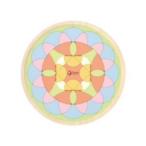 Classic World - Flower Mandala Wooden Block Puzzle - 70 Pieces