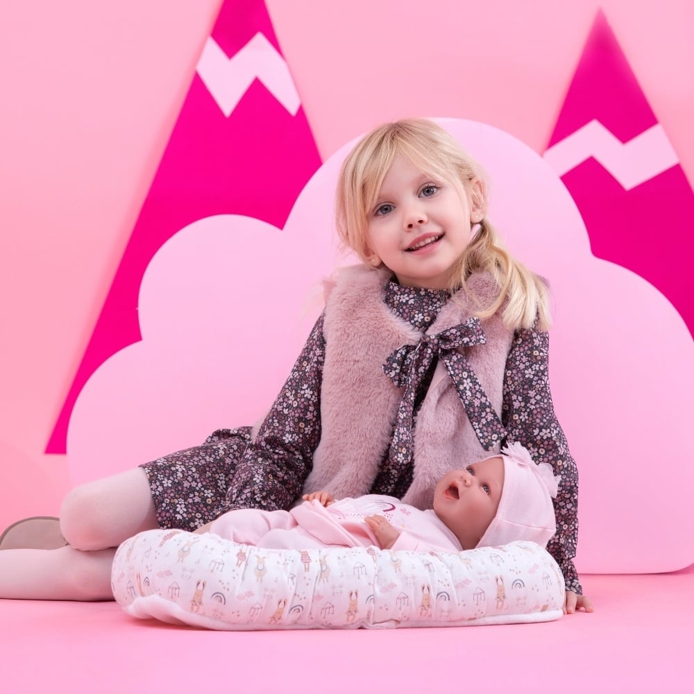 Llorens - Baby Girl Doll with Laughing Mechanism, Clothing & Cushion: Mimi - 42cm - Image 5