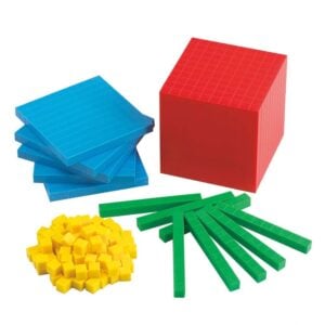 EDX Education - Four Colour Base Ten Blocks - Maths Manipulatives - 161pcs Box