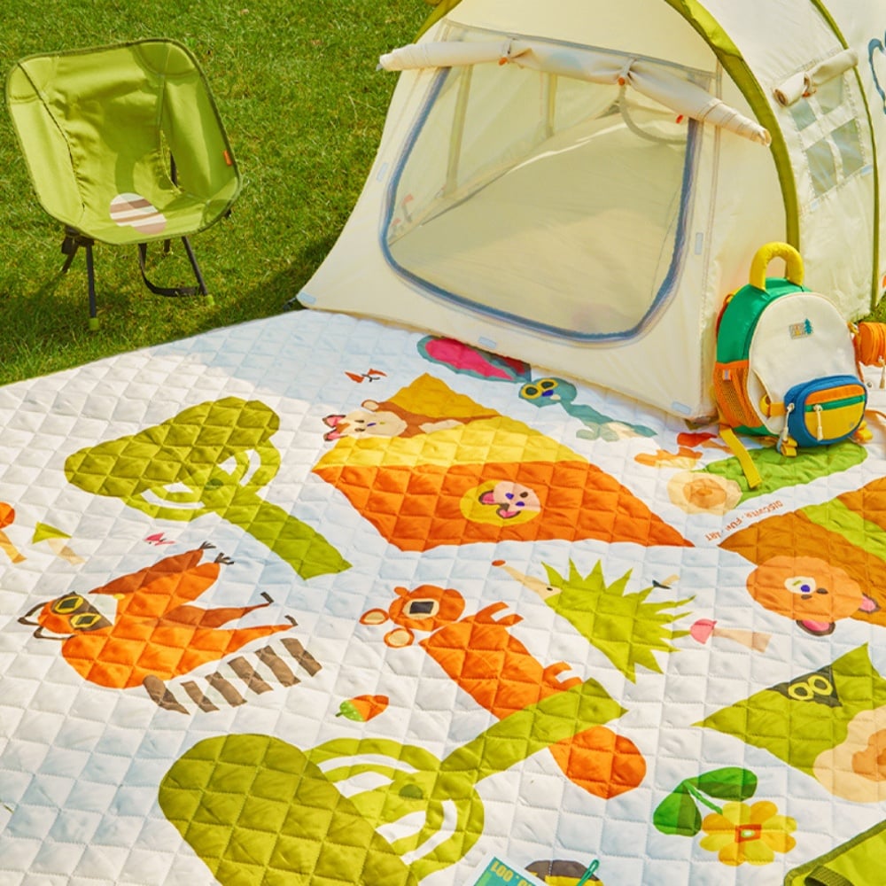 Mideer - Portable Family Picnic Mat with Artist Illustrations - Deer Camp Party - Image 3