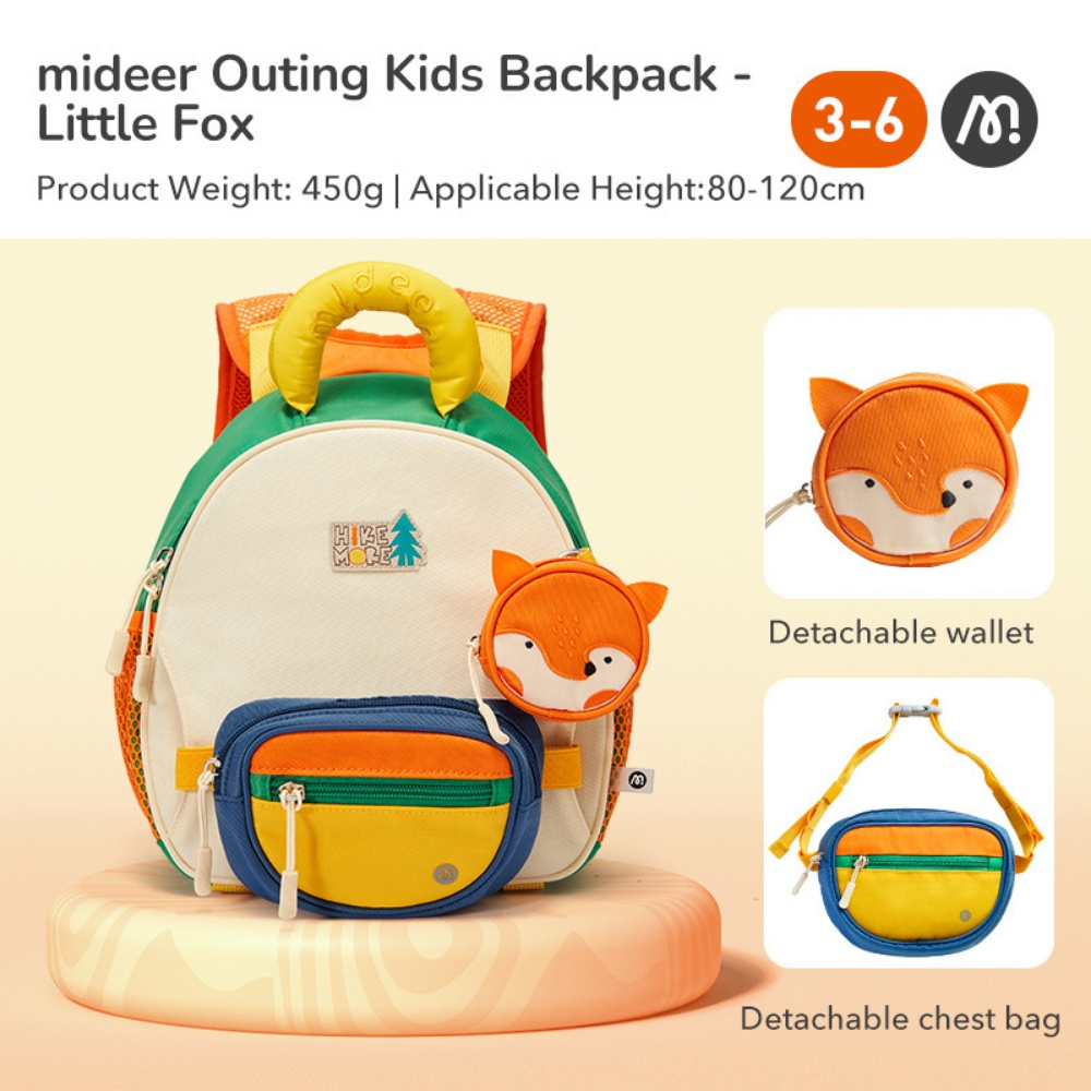 Mideer - Kids Outing Backpack with Safety Features - Orange - Image 2