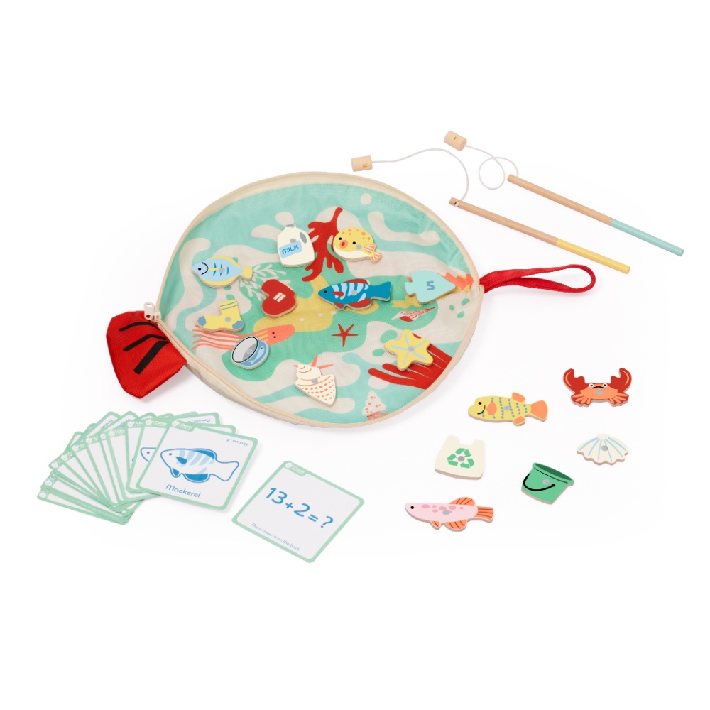 Classic World - Fishing Game - Travel-Size Set with Activity Cards - 34pcs