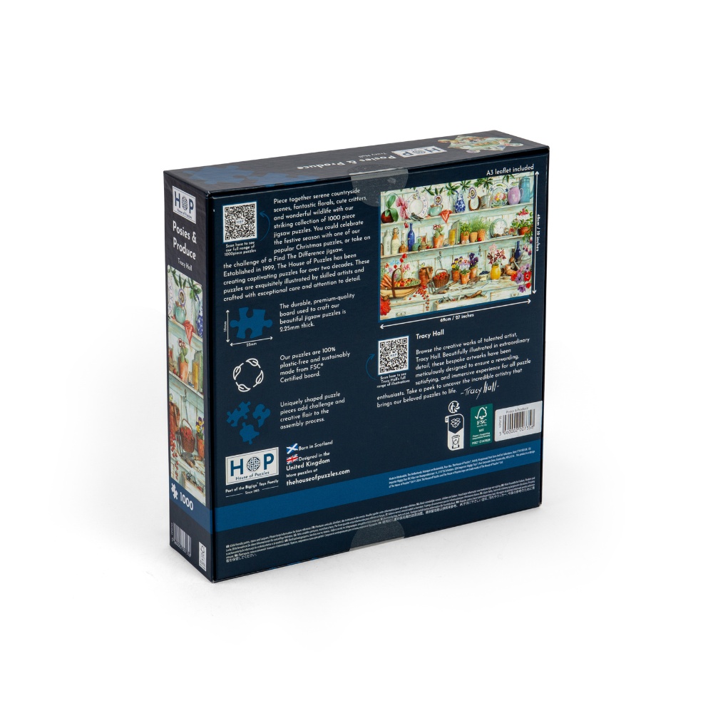 House of Puzzles - Posies & Produce - 1000 Piece Jigsaw Puzzle - Image 3