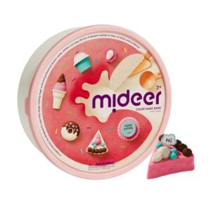 Mideer - Sweet Treat Magic Sand Play Set: 1kg Kinetic Sand with Sensory Bin, Moulds & Tools