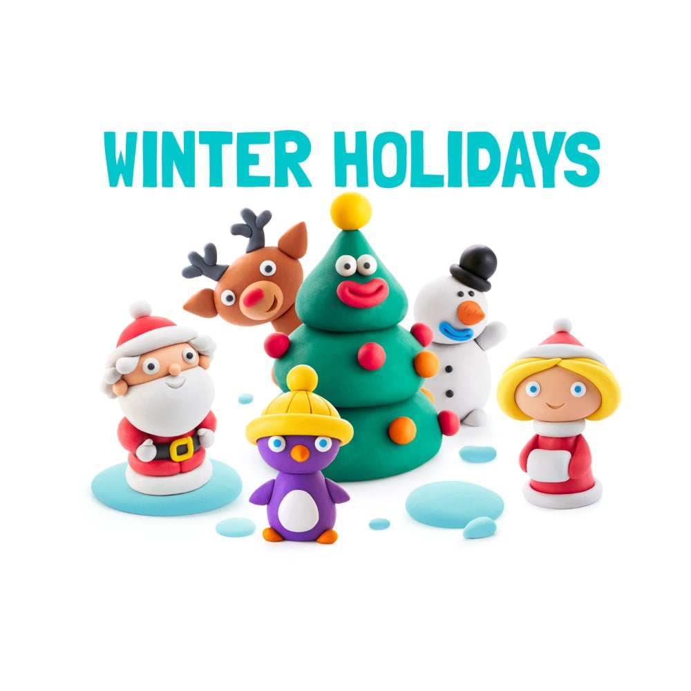 Hey Clay - Modelling Air-Dry Clay with Fun Interactive App - Winter Holidays, 15 cans-** - Image 2
