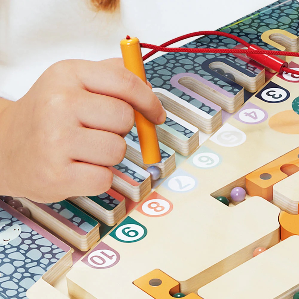 TopBright - Wooden Dinosaur Magnetic Maze - Colour Sorting & Matching Toy - Image 3