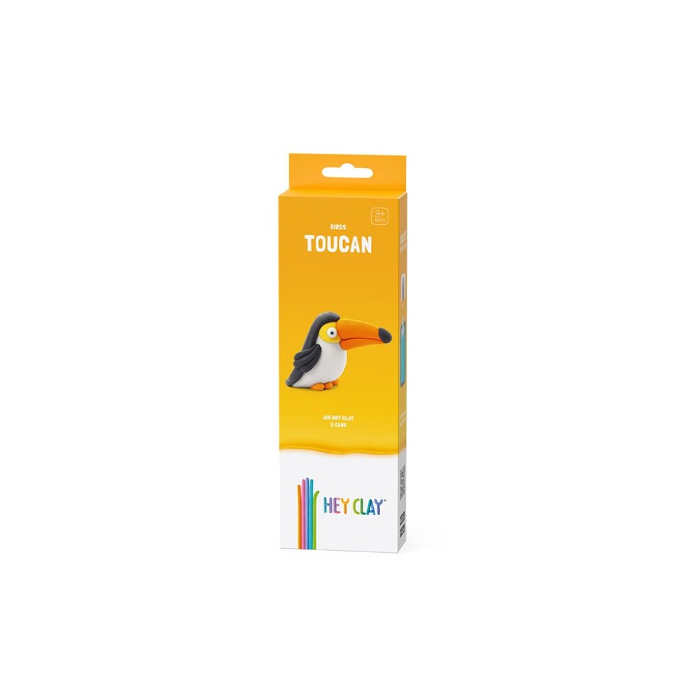 Hey Clay - Modelling Air-Dry Clay with Fun Interactive App - Toucan, series Birds, 3 cans - Image 5