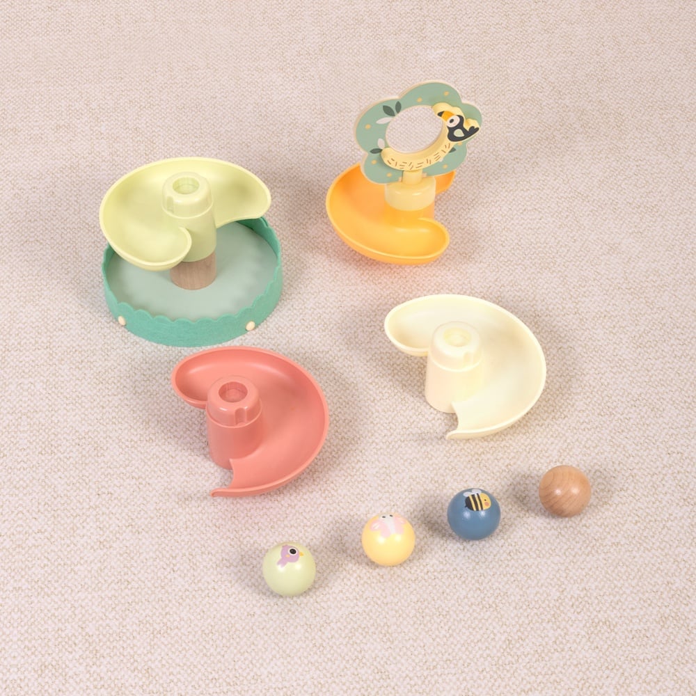 TookyToy - Ball Drop Tree Wooden Activity Toy for Toddlers - 10 Pieces - Image 7