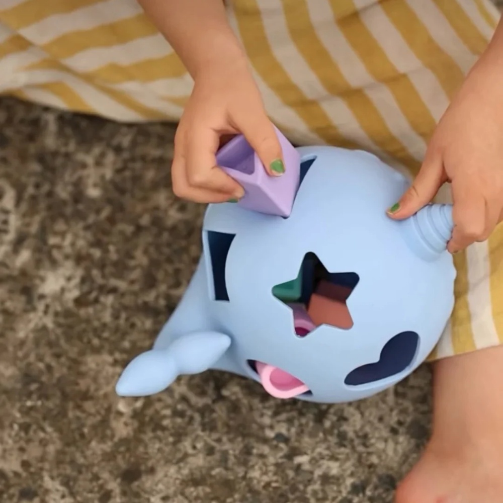 Jellystone Designs - Narwhal Silicone Shape Sorter - Pastel - Image 6